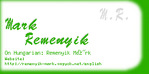 mark remenyik business card